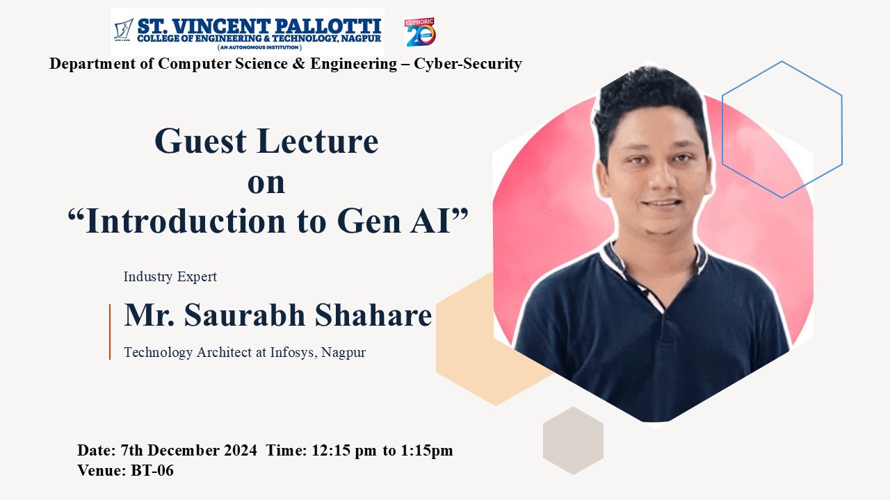Expert lecture on "Introduction to Gen AI"